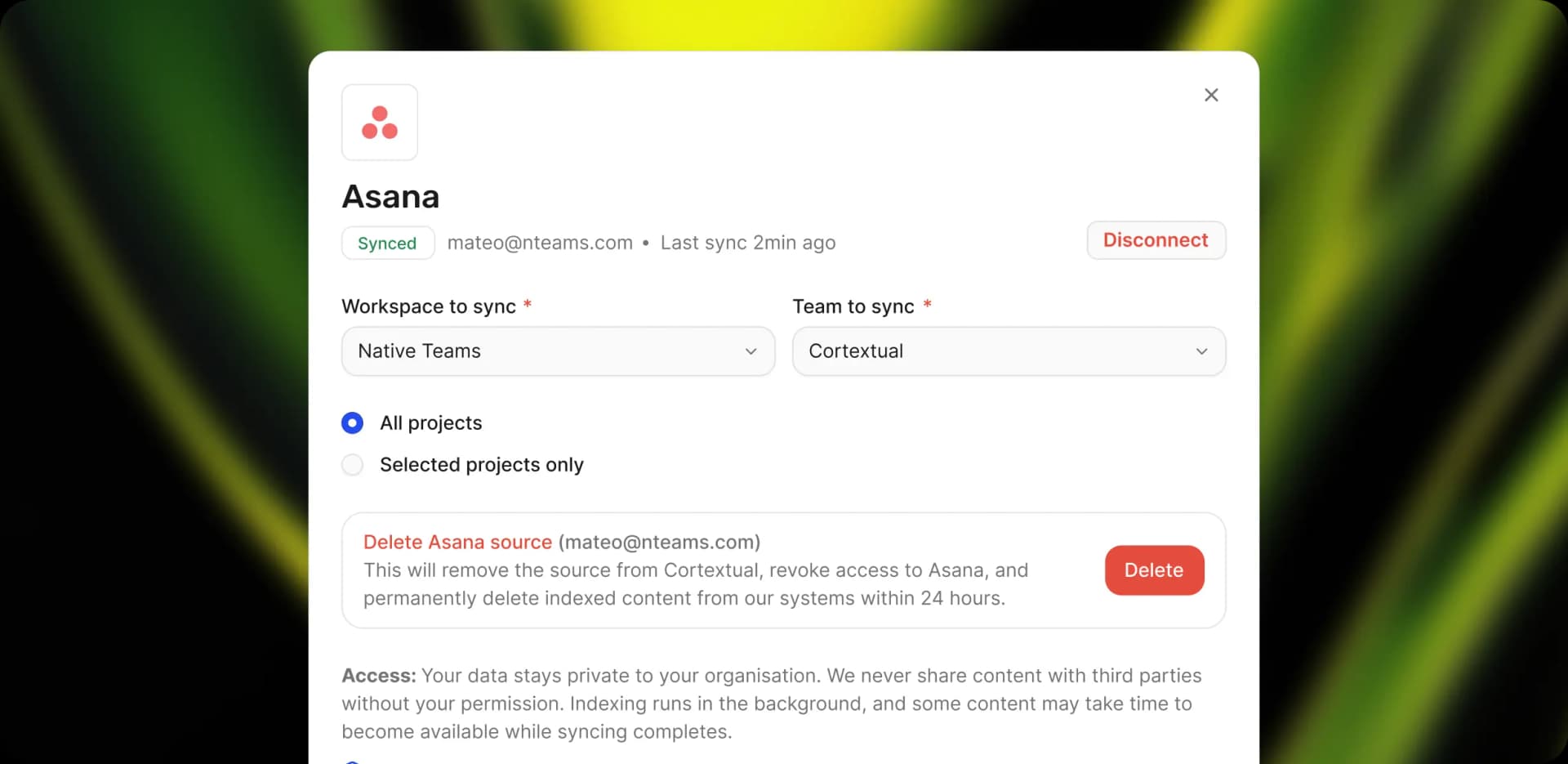 Step 2. Permissions carry over