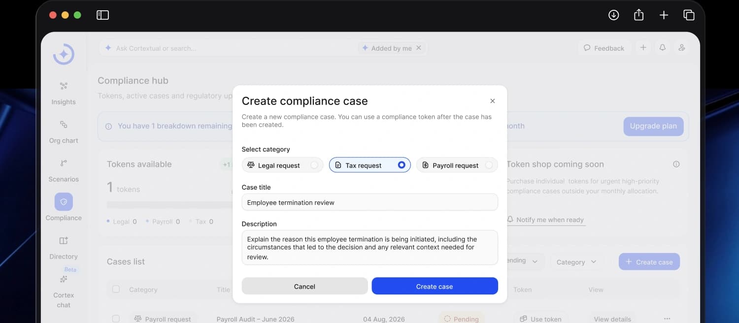 Cortextual Compliance Hub product preview