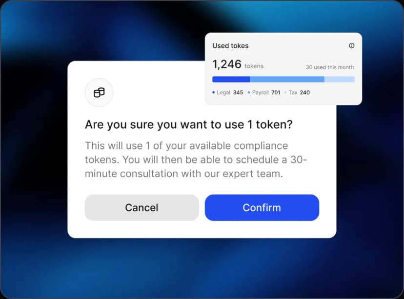 Compliance tokens