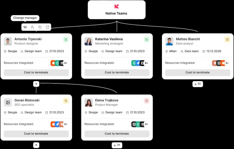 Organisational structure org chart